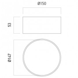 Plafoniera LED Alb Neutru RX03NW MBK